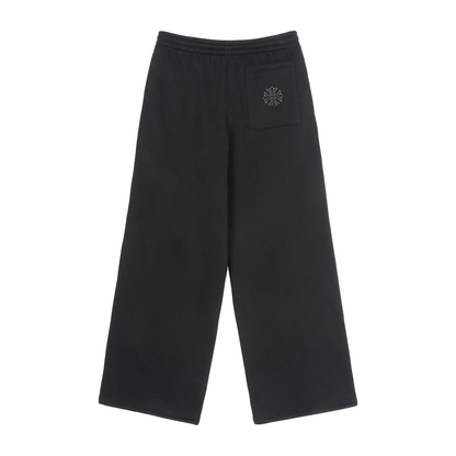Drawstring Straight-Leg Cross Sweatpants