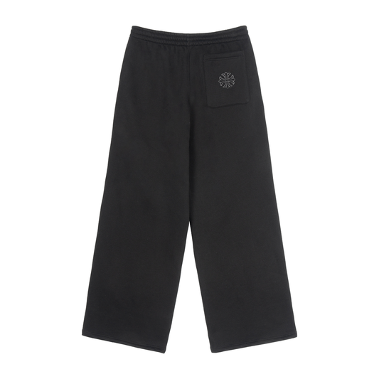 Drawstring Straight-Leg Cross Sweatpants