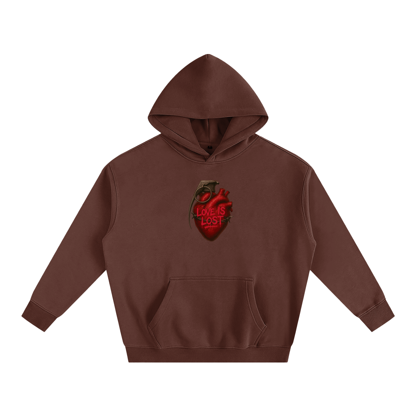 Oversize Fleeced Love Hoodie