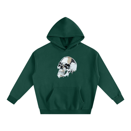 Oversize Fleece Hoodie Chrome Skull