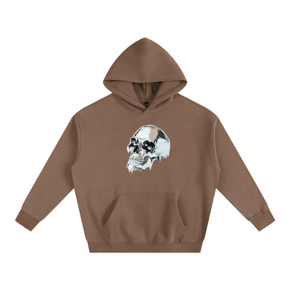 Oversize Fleece Hoodie Chrome Skull