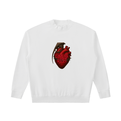 Love Drop-Shoulder Crewneck Sweatshirt