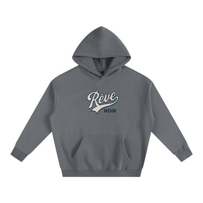 Oversize Fleeced Rêve Noir Hoodie