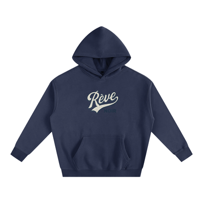 Oversize Fleeced Rêve Noir Hoodie