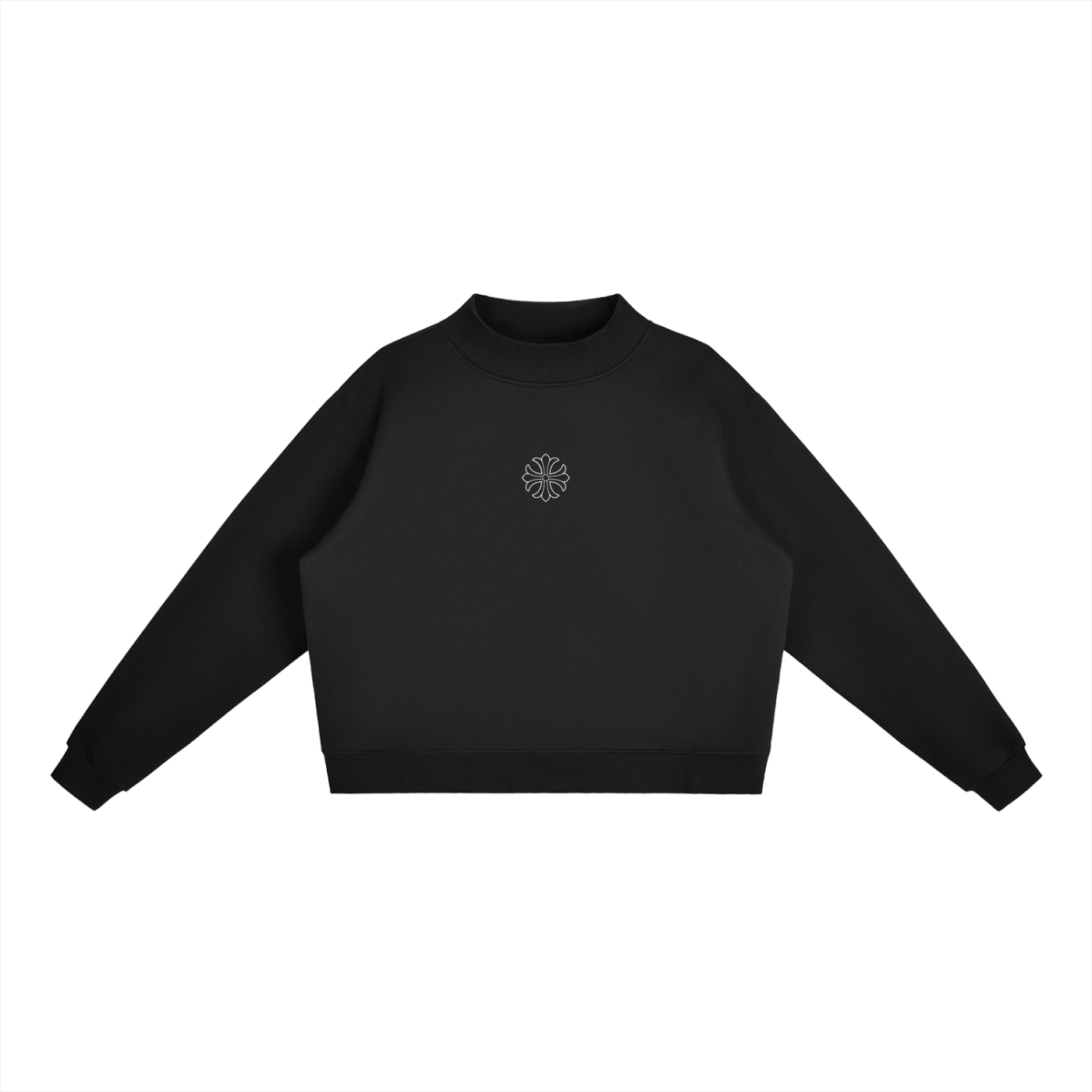 Essential Fleece Mock-Neck Crew Eclipse Sweatshirt