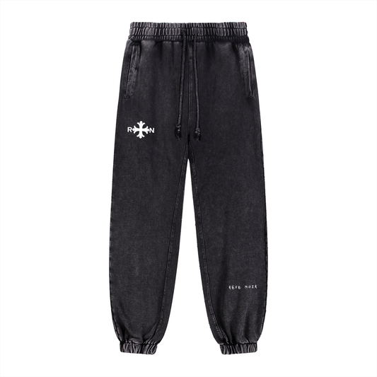 Pantalones deportivos de chándal de peso pesado con lavado Snow