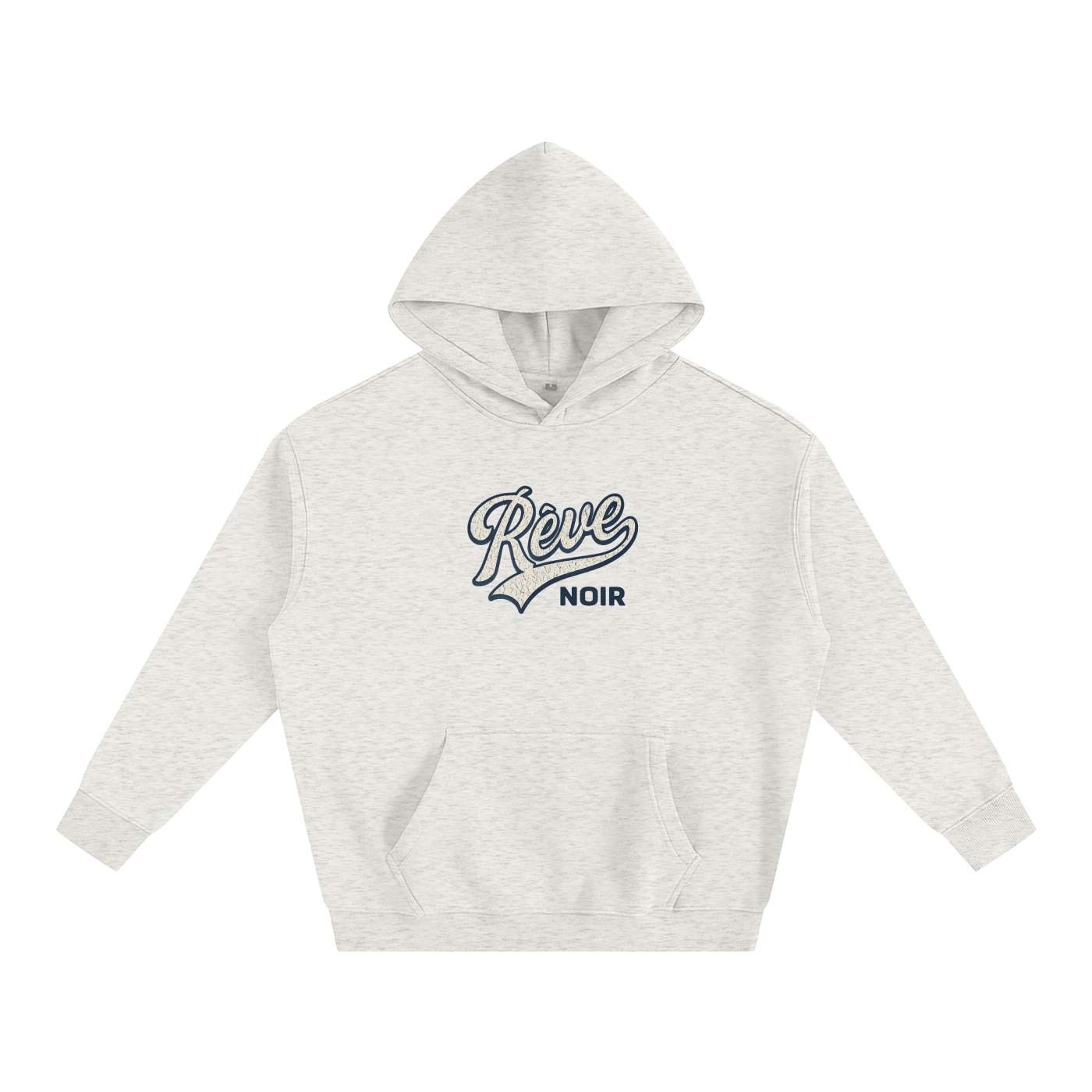 Oversize Fleeced Rêve Noir Hoodie