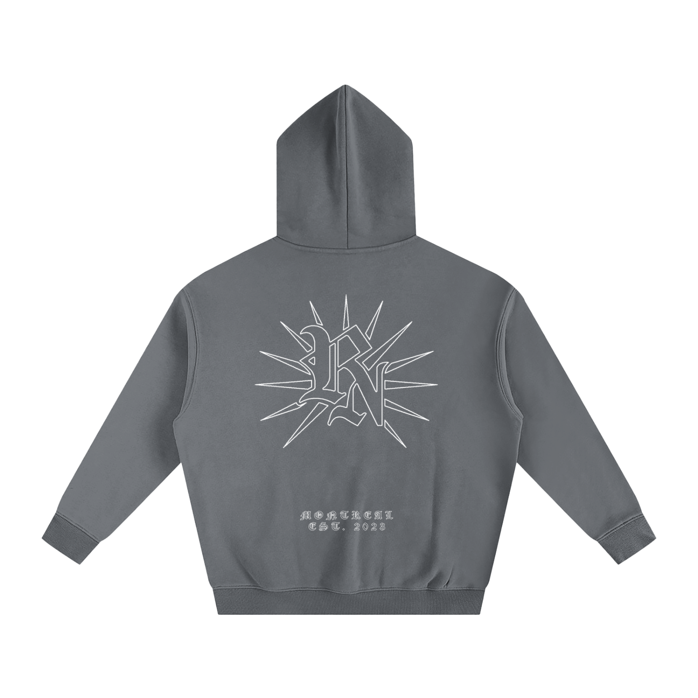 Oversize Fleeced Rêve Noir Hoodie