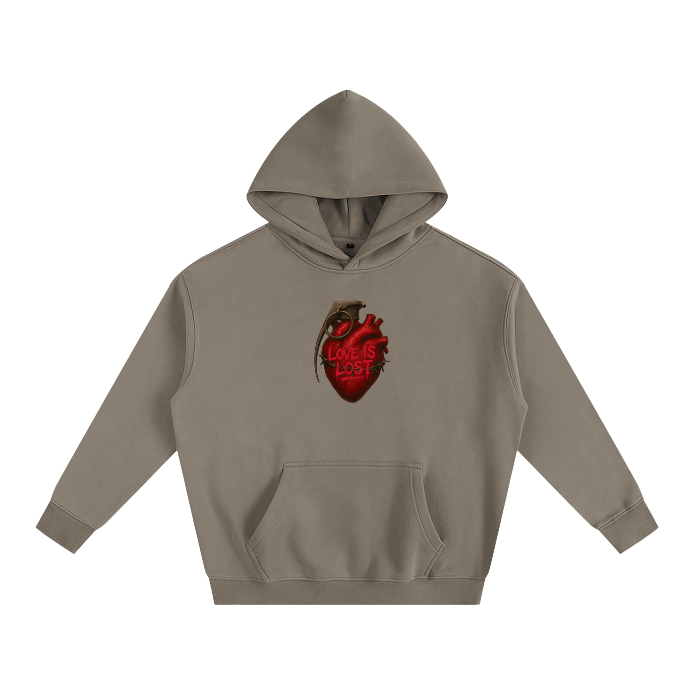 Oversize Fleeced Love Hoodie