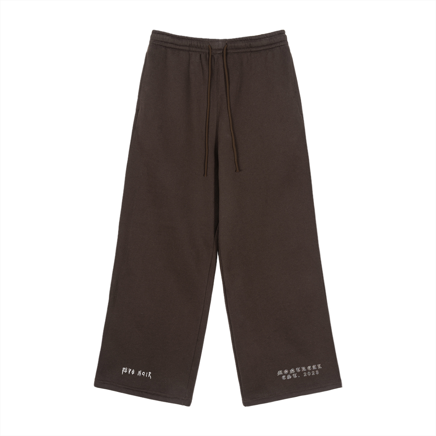 Drawstring Straight-Leg Cross Sweatpants