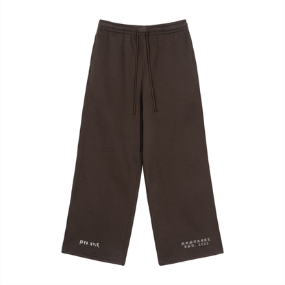 Drawstring Straight-Leg Cross Sweatpants