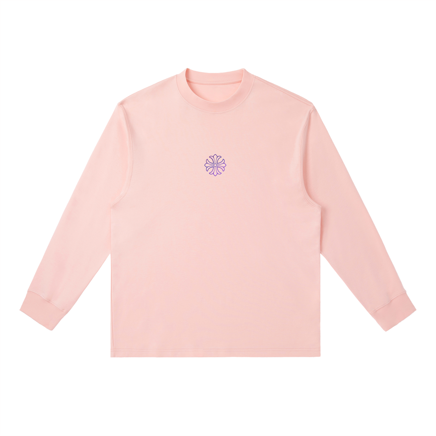 Camiseta morada de manga larga con cruz