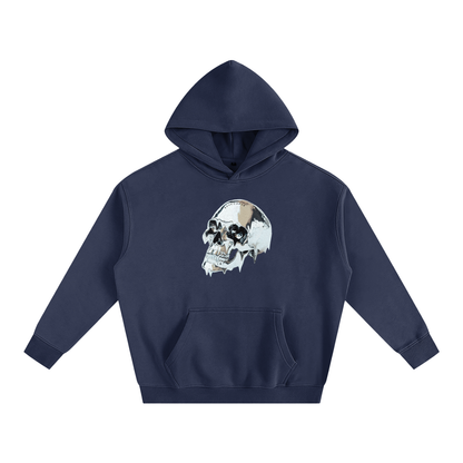 Oversize Fleece Hoodie Chrome Skull