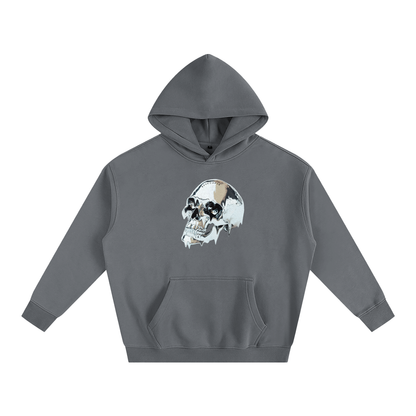 Oversize Fleece Hoodie Chrome Skull