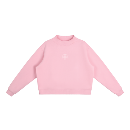 Essential Fleece Mock-Neck Crew Eclipse Sweatshirt