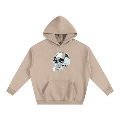 Oversize Fleece Hoodie Chrome Skull