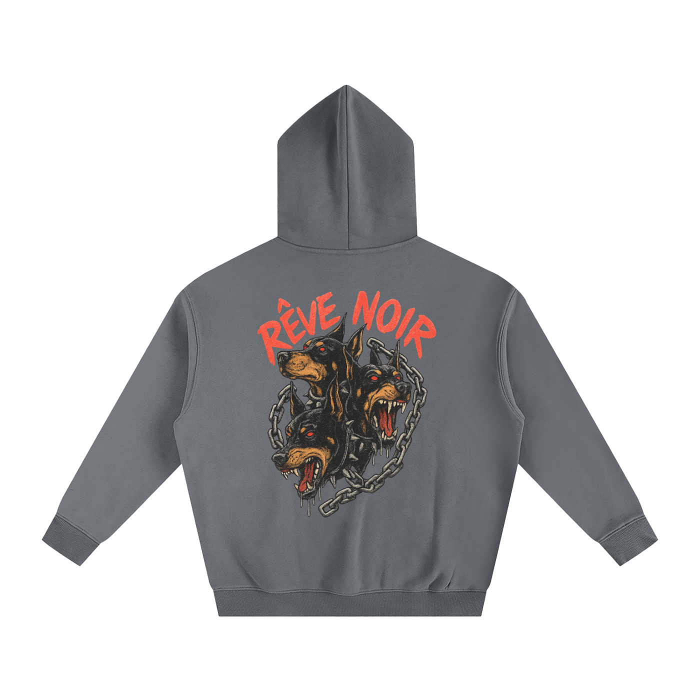 Oversize Fleeced Dogs Hoodie