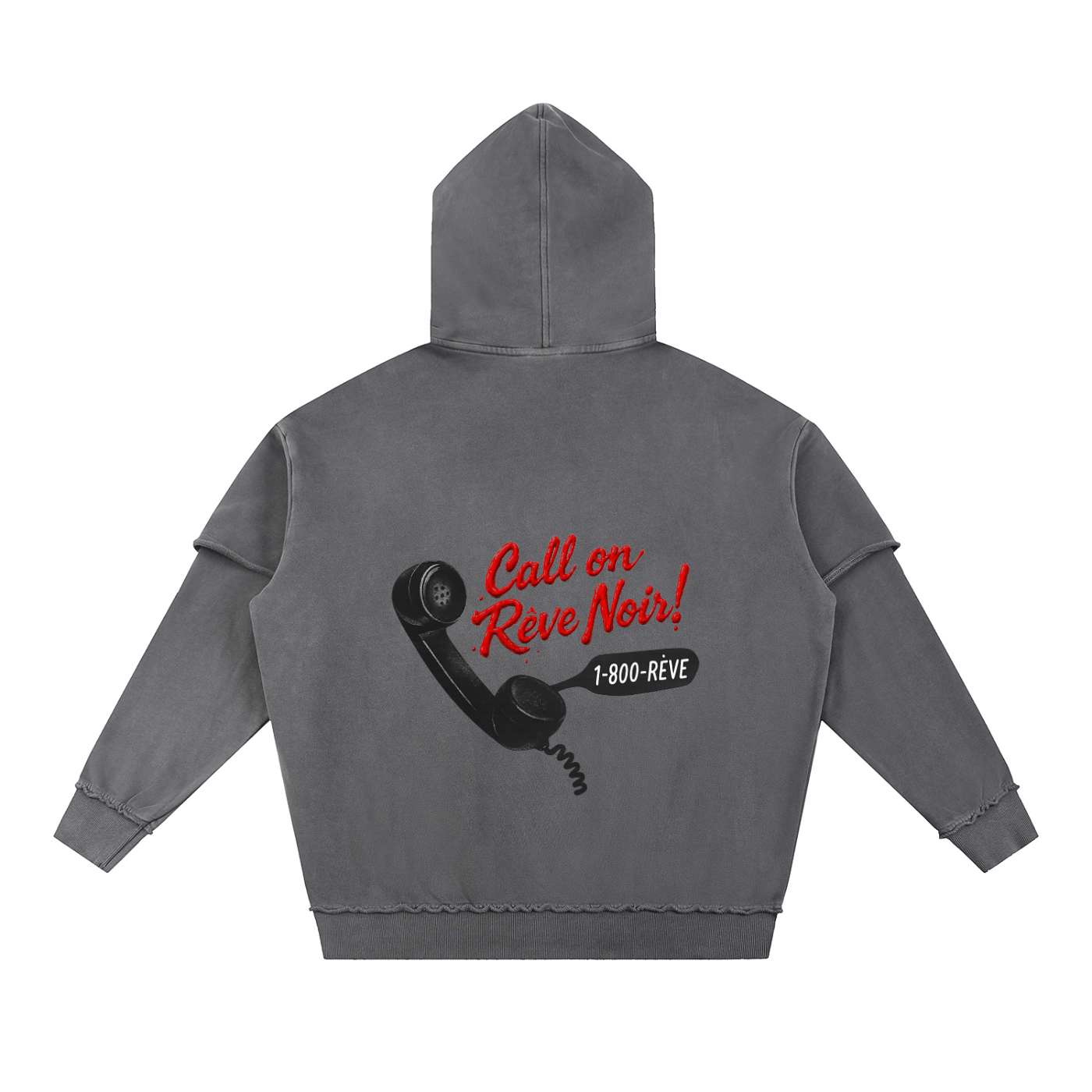 "Call On Rêve" Double Layered Hoodie - Rêve Noir Atelier