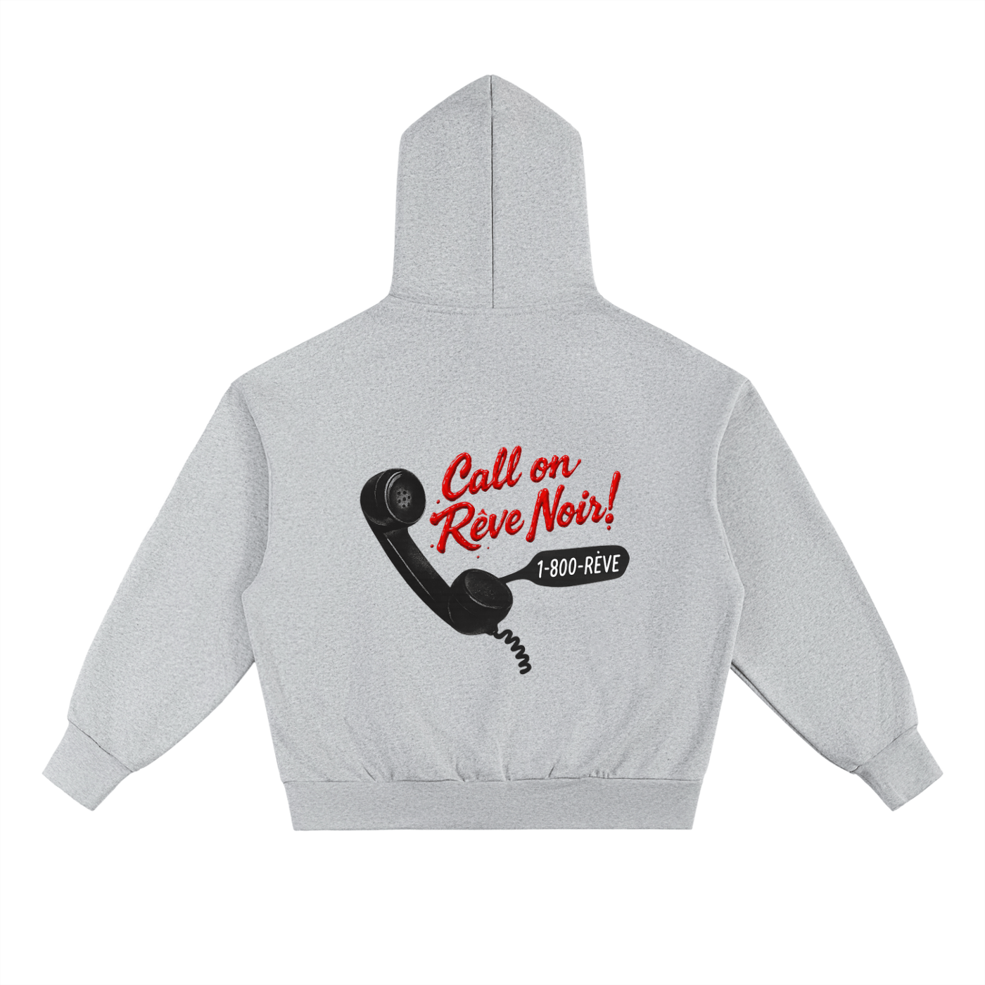 "Call on Rêve Noir" Essential Heavyweight Hoodie - Rêve Noir Atelier