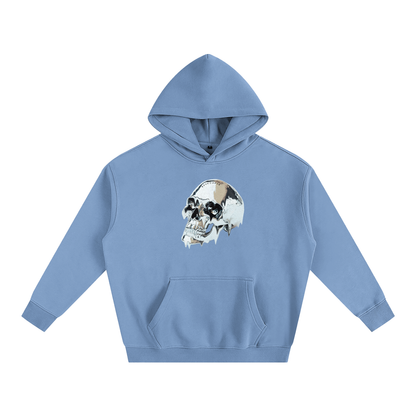 Oversize Fleece Hoodie Chrome Skull