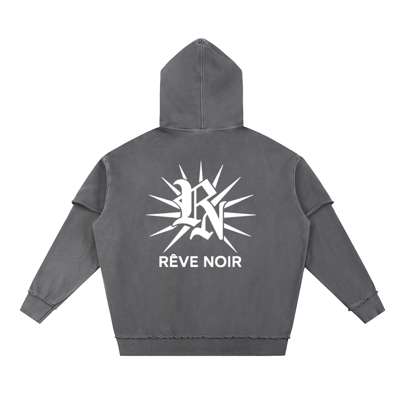 Double Layer Sunburst Hoodie - Rêve Noir Atelier