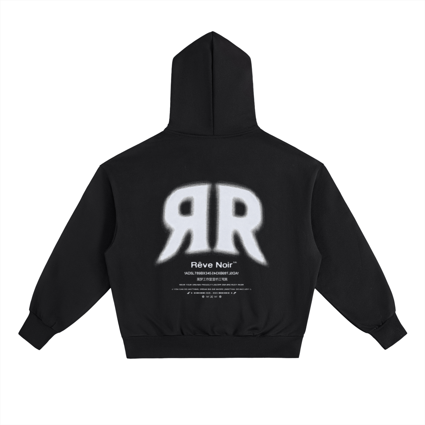 "Double R" Essential Heavyweight Hoodie - Rêve Noir Atelier