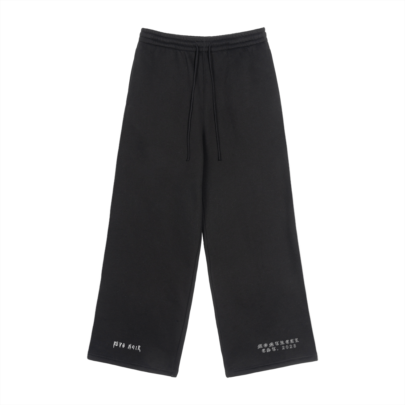 Drawstring Straight - Leg Cross Sweatpants - Rêve Noir Atelier