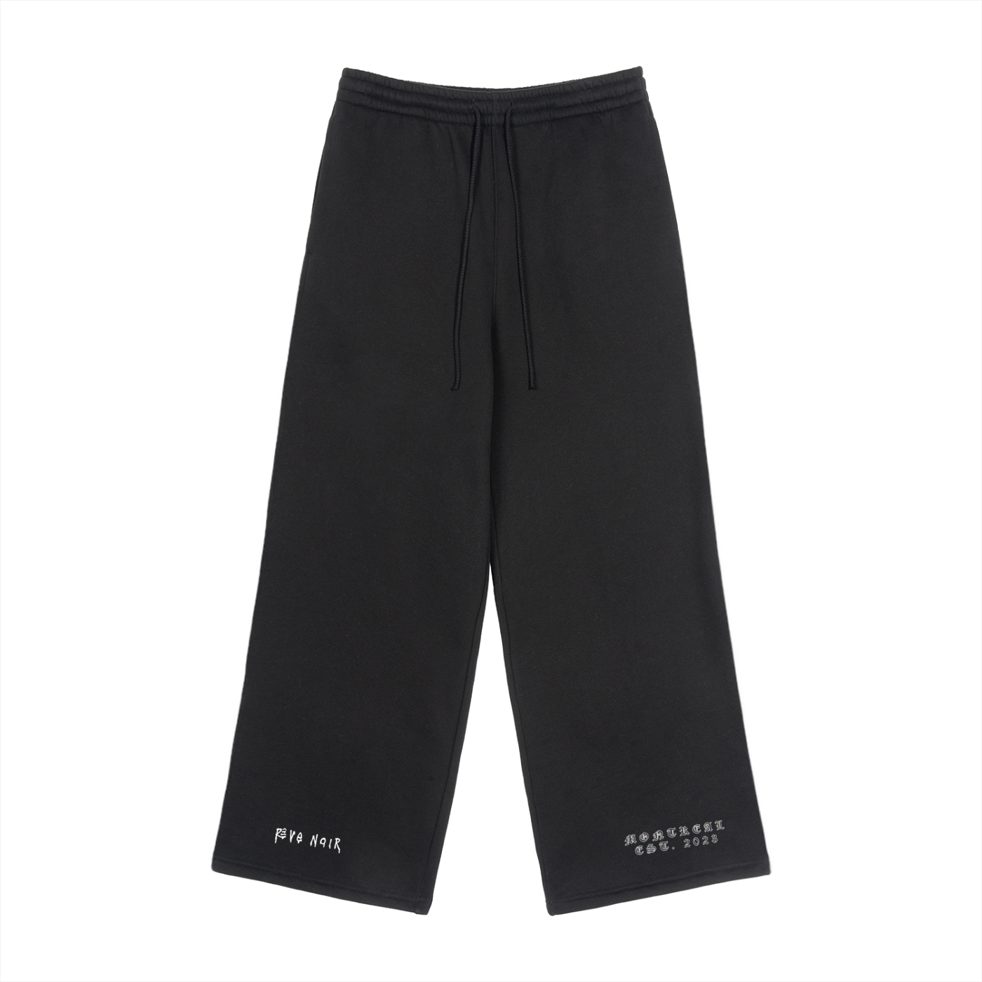 Drawstring Straight-Leg Cross Sweatpants