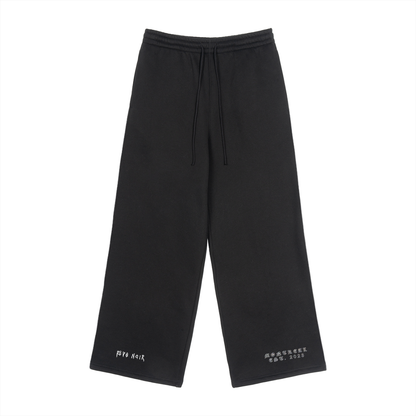 Drawstring Straight-Leg Cross Sweatpants