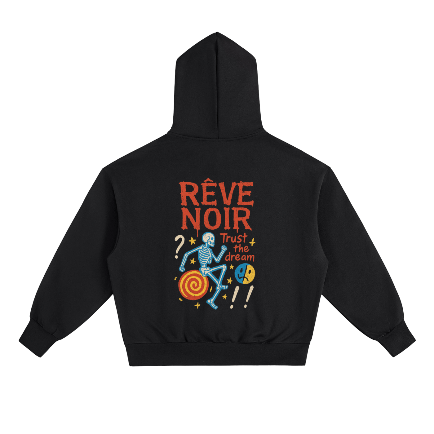 "Happiness is an Art" Heavyweight Hoodie - Rêve Noir Atelier