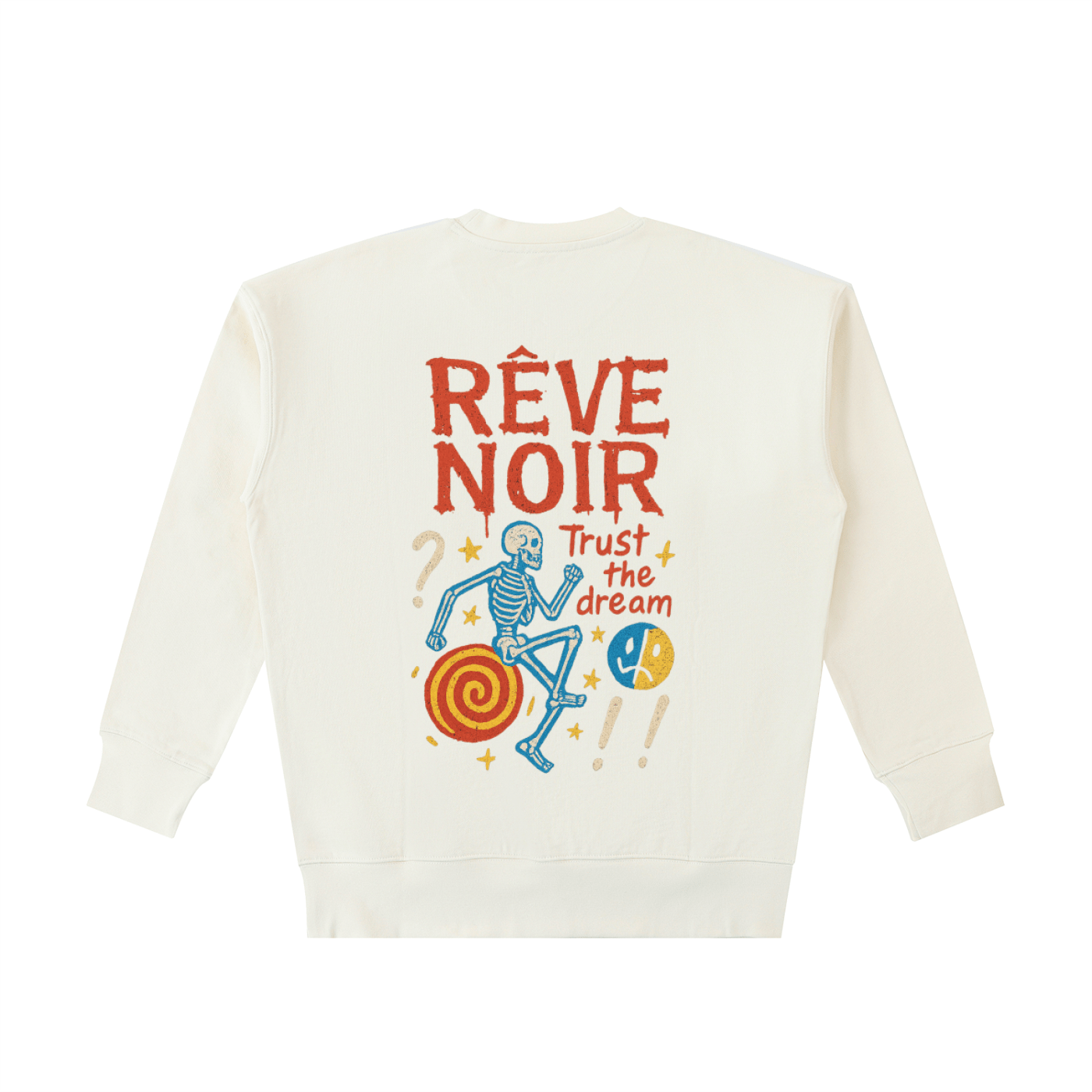 "Happiness is an Art" Heavyweight Sweatshirt - Rêve Noir Atelier