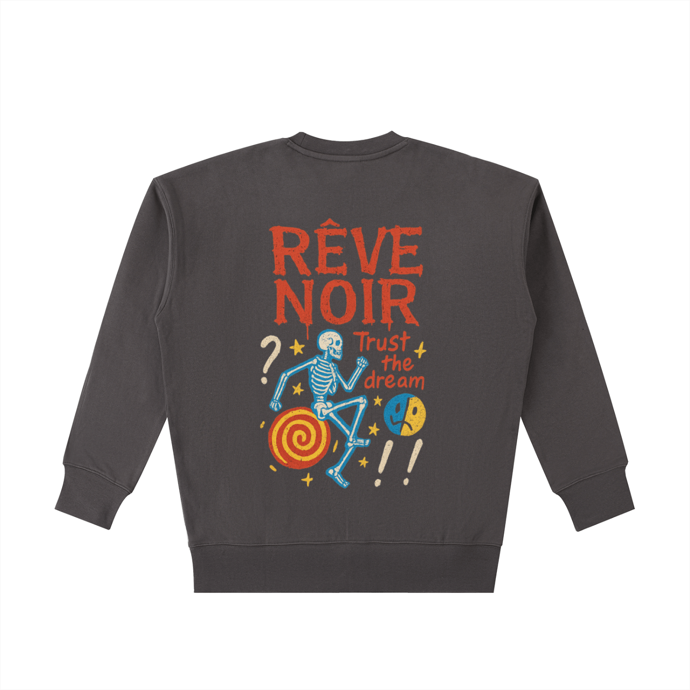 "Happiness is an Art" Heavyweight Sweatshirt - Rêve Noir Atelier