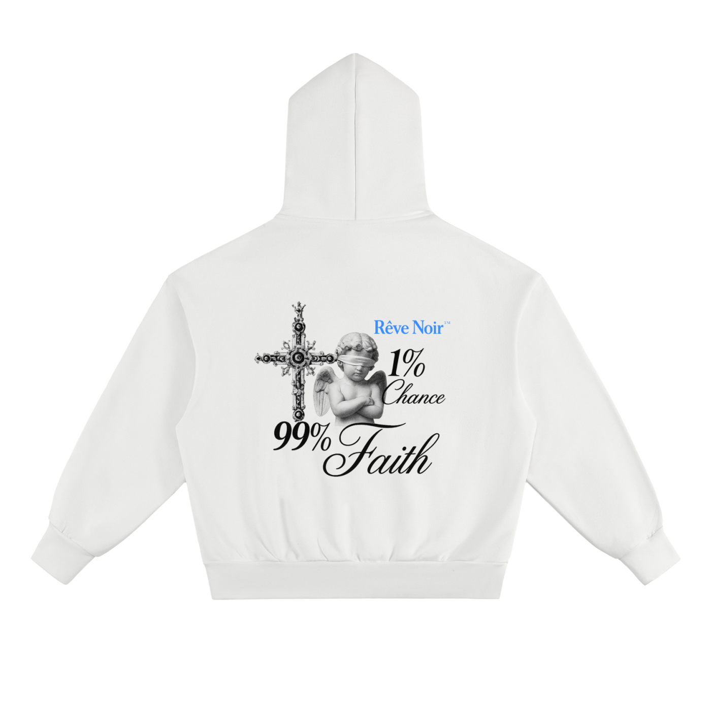 "Have Faith" Essential Heavyweight Hoodie - Rêve Noir Atelier