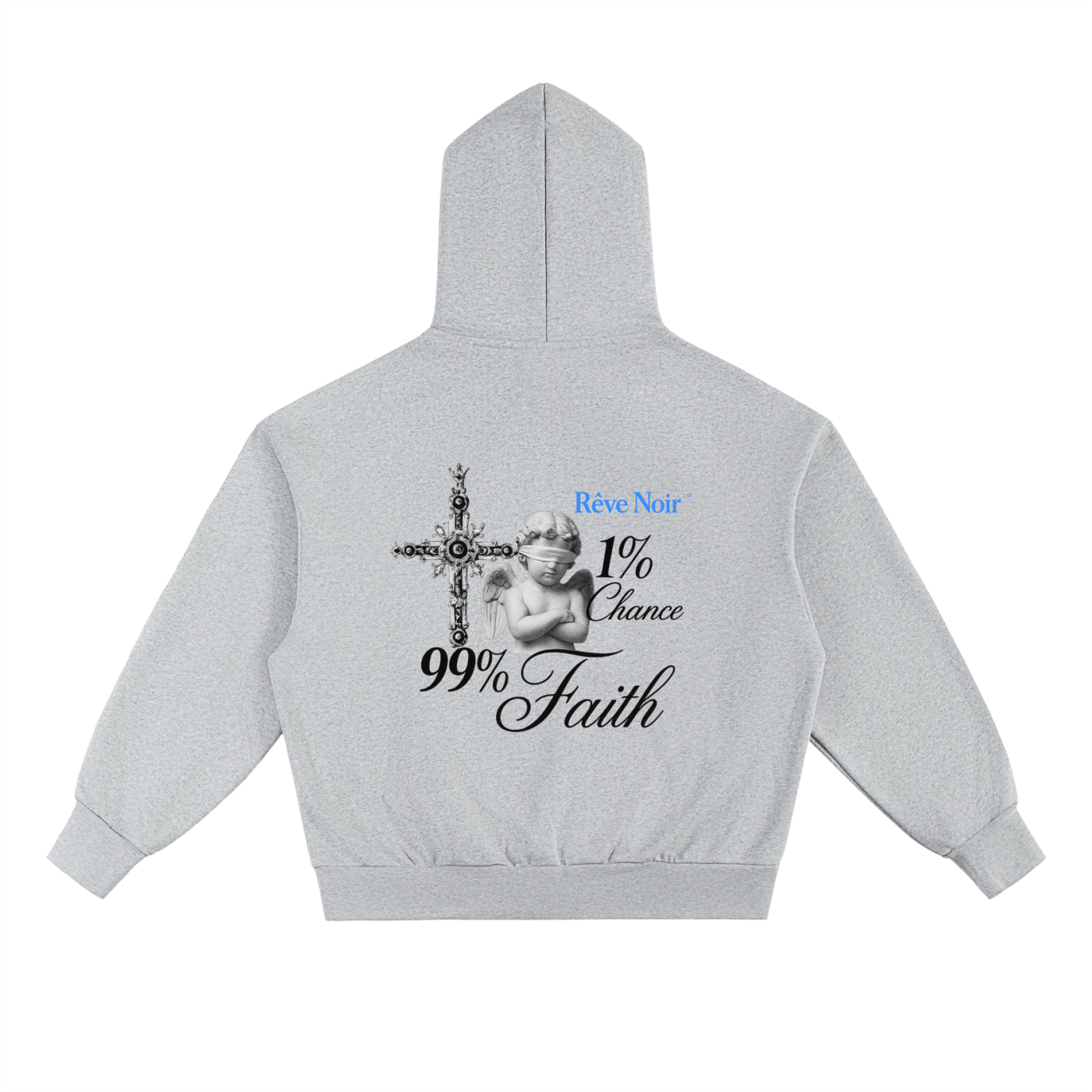 "Have Faith" Essential Heavyweight Hoodie - Rêve Noir Atelier