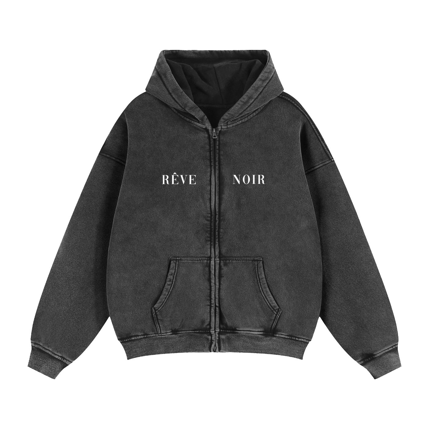 Heavy Zip - Up Demons Hoodie - Rêve Noir Atelier