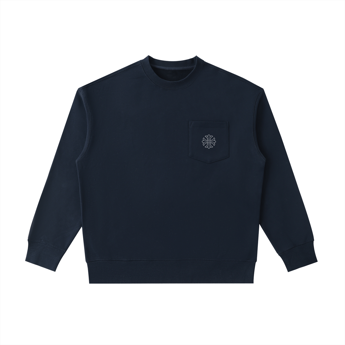 Heavyweight Patch Pocket Crewneck Sweatshirt - Rêve Noir Atelier