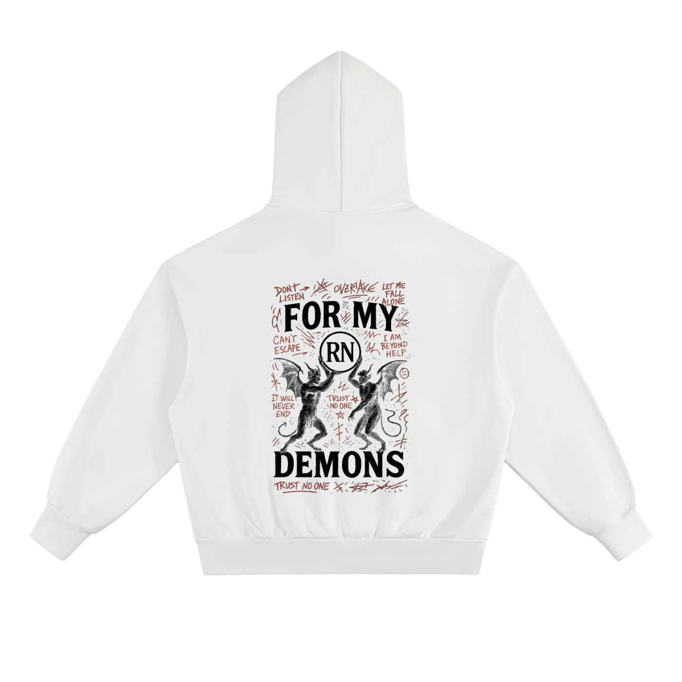 Invert "For my Demons" Heavyweight Hoodie - Rêve Noir Atelier