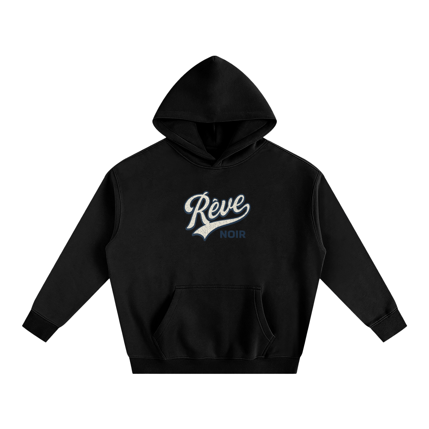 Oversize Fleeced Rêve Noir Hoodie - Rêve Noir Atelier
