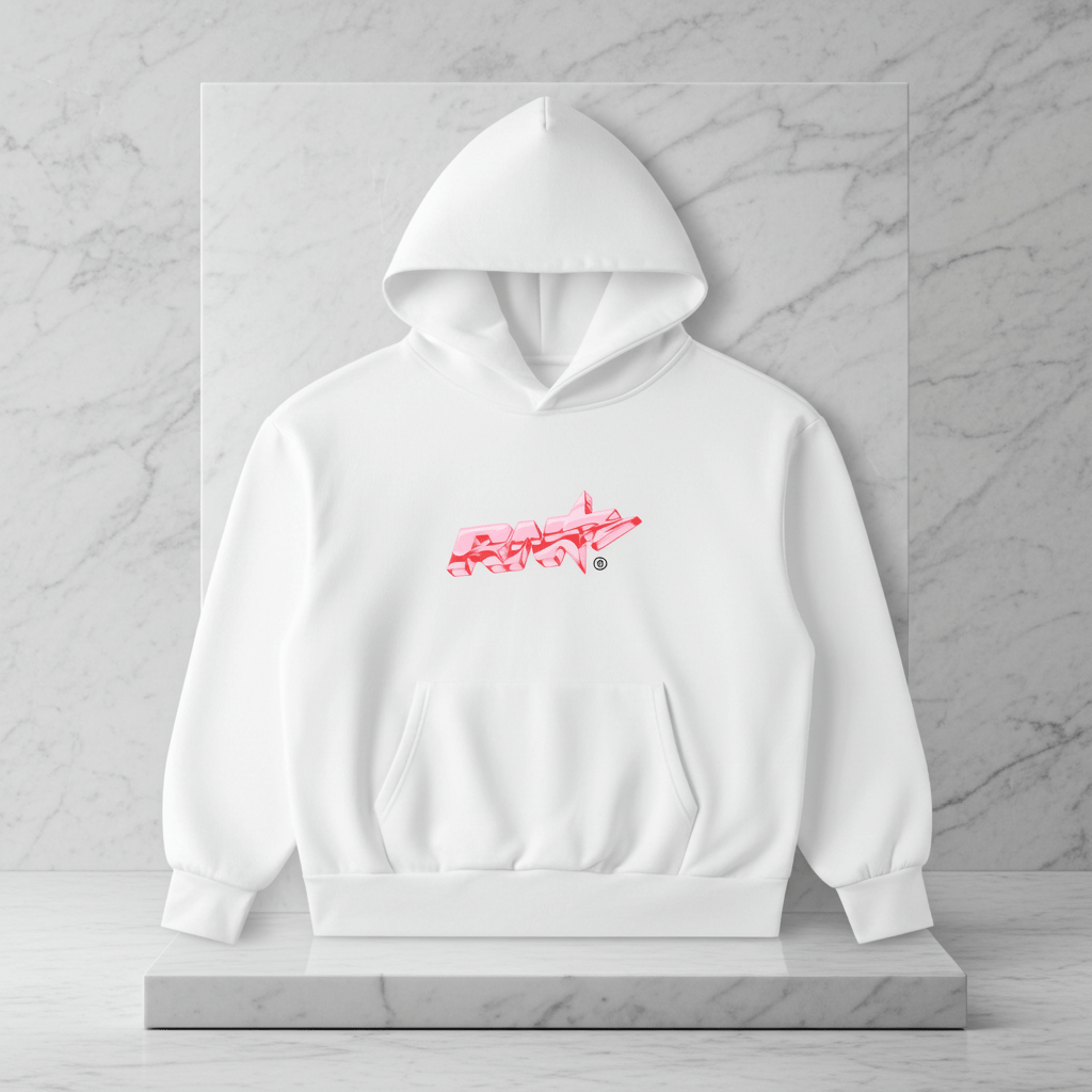 "Pink Star" Essential Heavyweight Hoodie - Rêve Noir Atelier