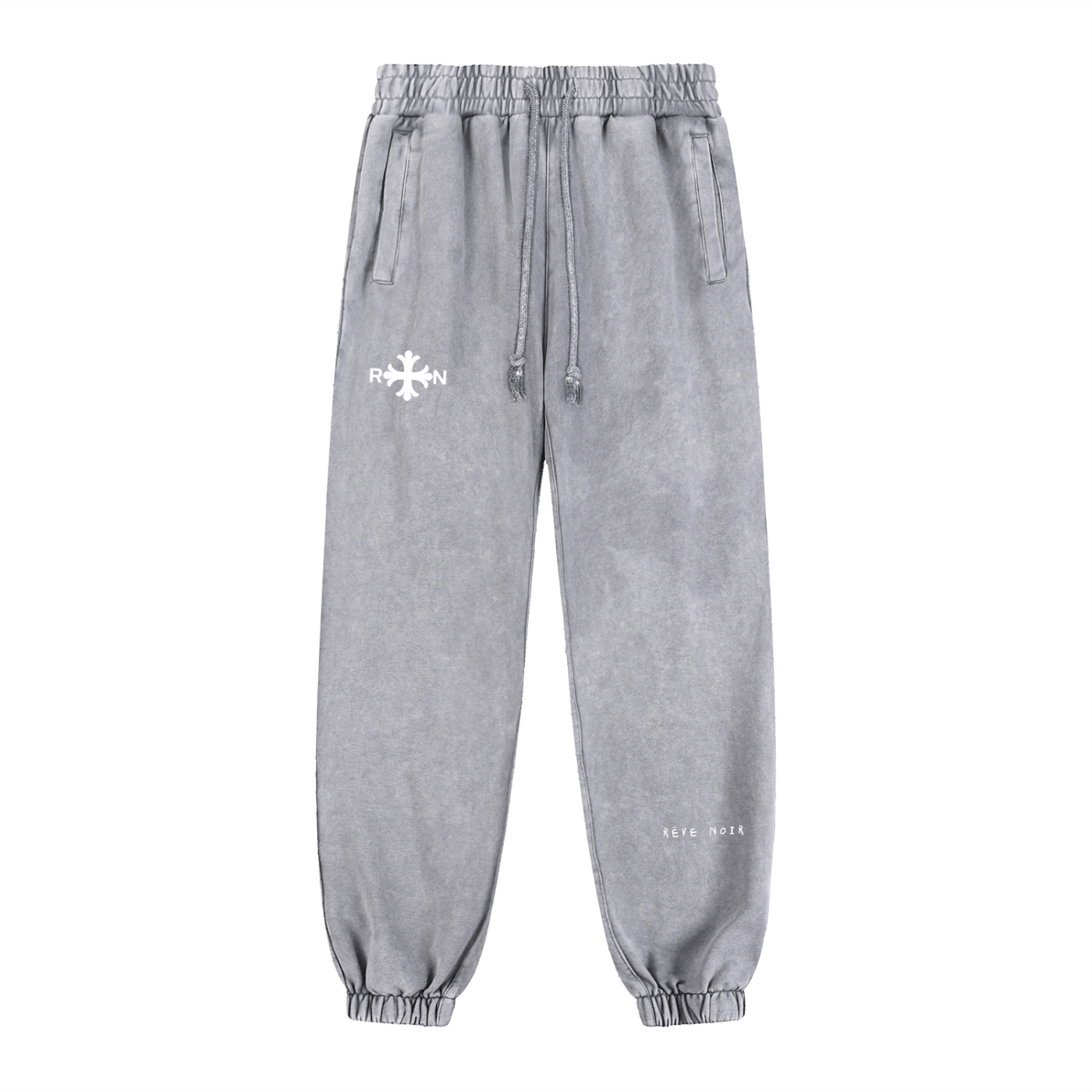 Snow Wash Heavyweight Jogged Sweatpants - Rêve Noir Atelier
