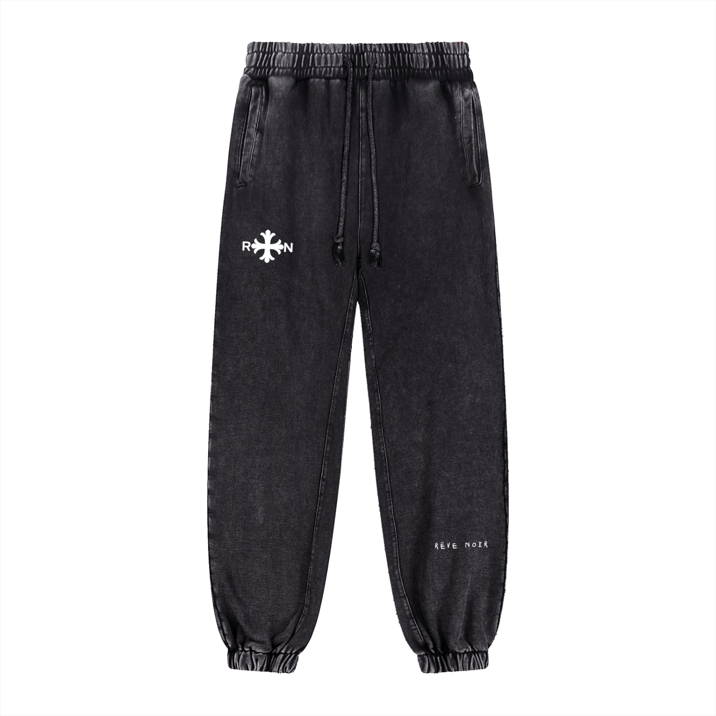 Snow Wash Heavyweight Jogged Sweatpants - Rêve Noir Atelier