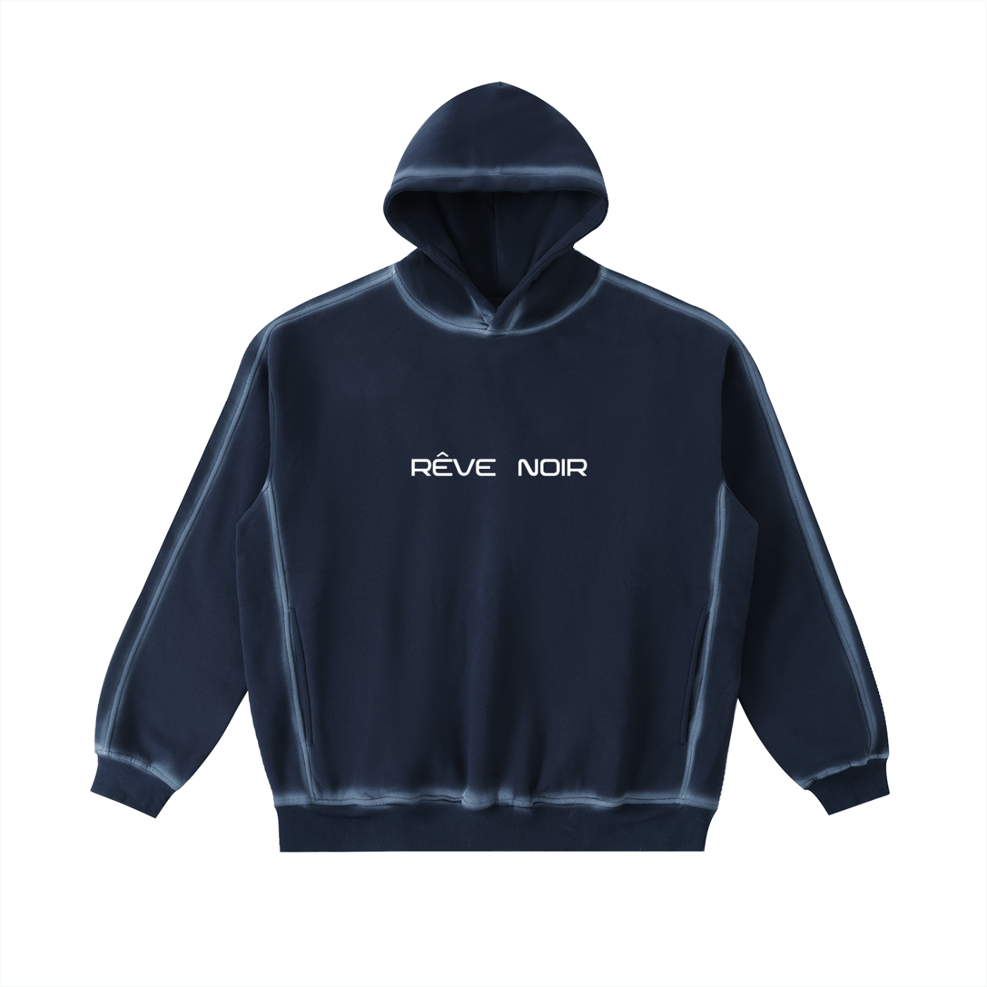 Sunfaded Edge Fleece Hoodie - Rêve Noir Atelier