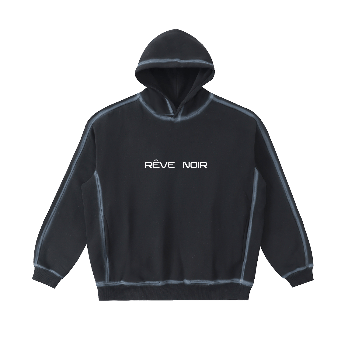 Sunfaded Edge Fleece Hoodie - Rêve Noir Atelier